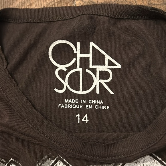 Chaser AC/DC Back In Black Girls Tank Top Sz 14 - Picture 3 of 4